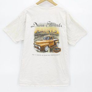 Vintage Fruit Of The Looms Dunn Edwards Paints White T-shirt Old Truck Y2k XL